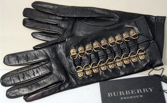 ถุงมือหนัง Burberry