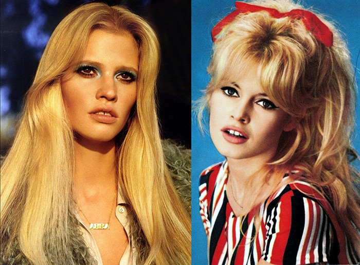 Lara Stone และ Brigitte Bardot photo