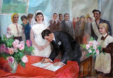 Soviet style wedding