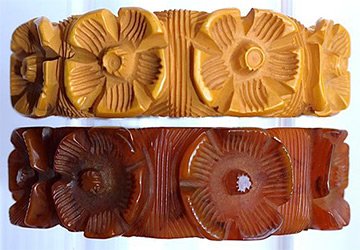 กำไล Bakelite - ตัวอย่างที่ดีที่สุด