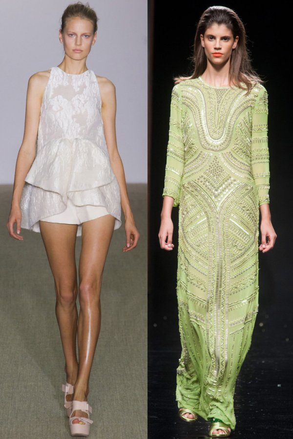 เดรสแฟชั่นฤดูใบไม้ผลิ-ฤดูร้อน 2024 Giambattista Valli, John Richmond