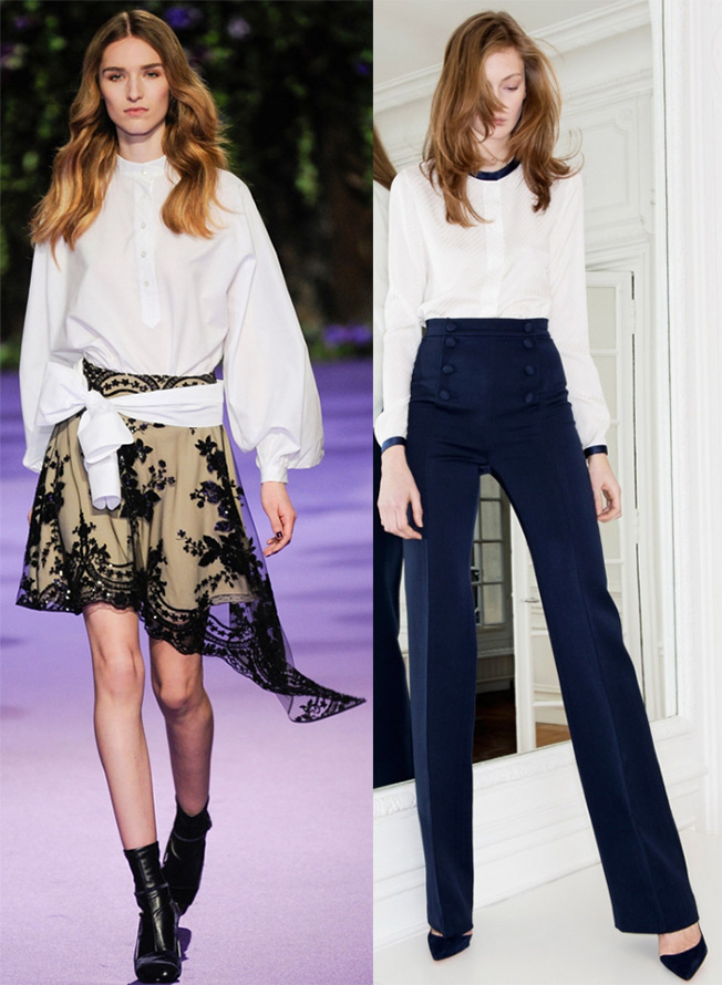 เสื้อเชิ้ตสีขาว โดย Alexis Mabille และ Martin Grant