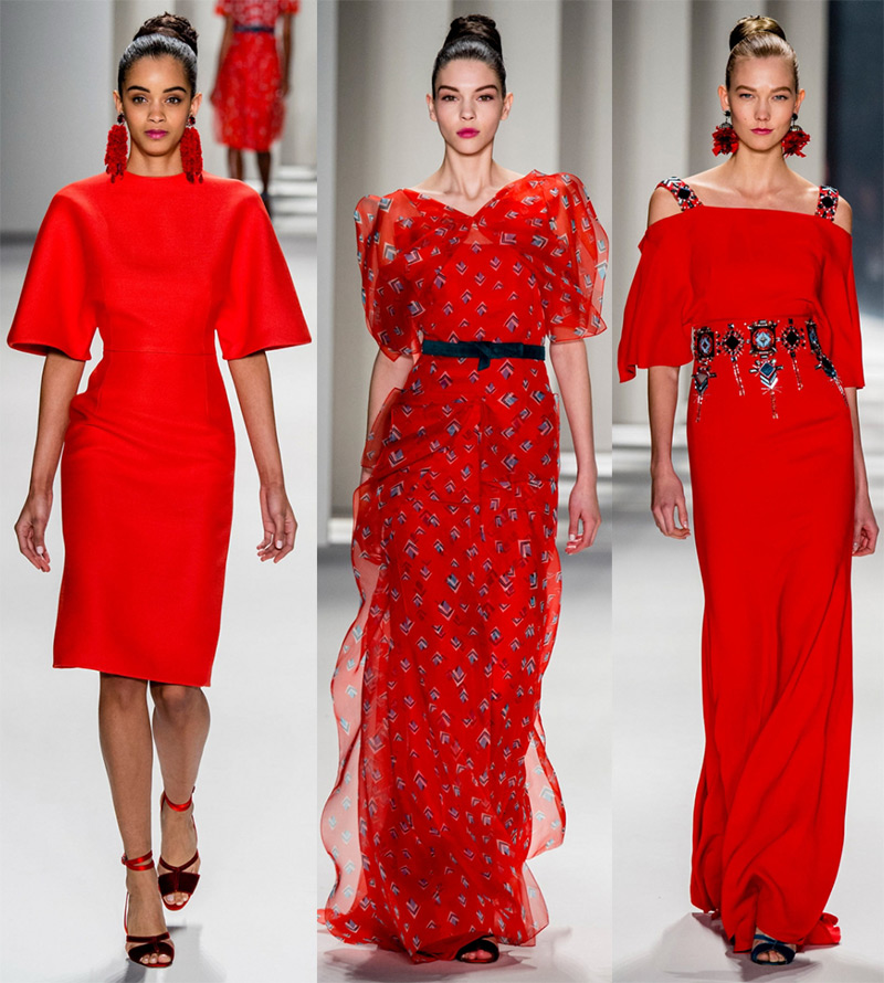 เดรสสีแดง Carolina Herrera