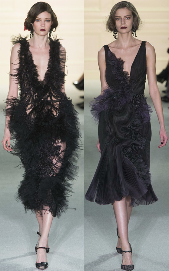 ชุดเดรส Marchesa สีดำที่สวยงาม