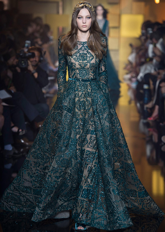 ชุดสีเขียว Elie Saab