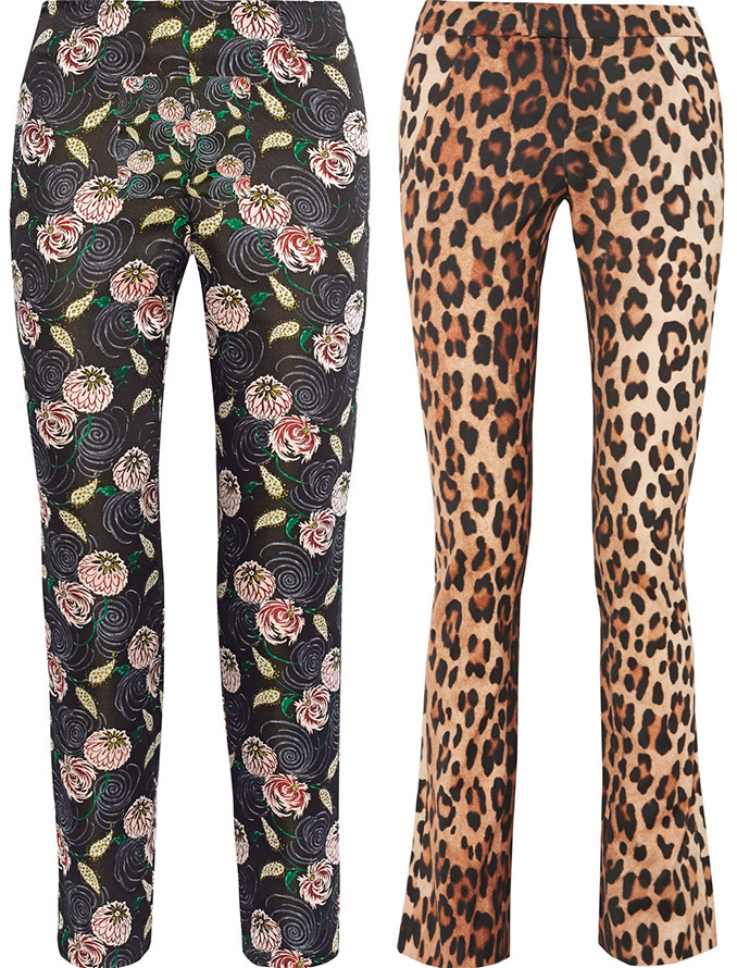 Fashionable women's pants with prints