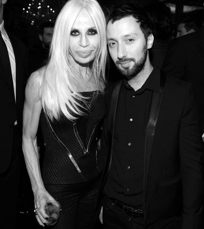 Donatella Versace และ Anthony Vaccarello