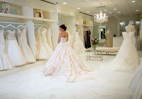 We create our own wedding dress rental shop