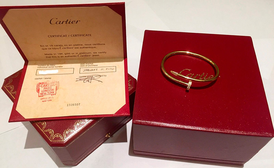 Cartier กำไลทองสุดชิคสำหรับคู่รัก