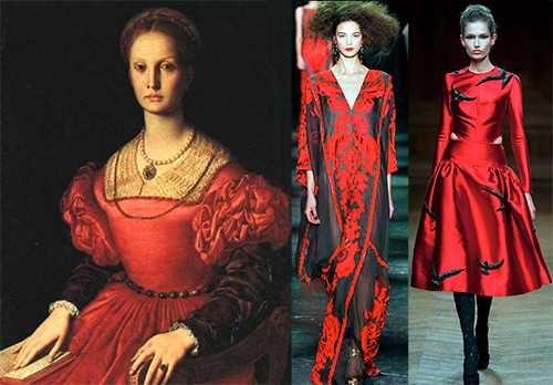 ชุดเดรสสีแดงเลือดนกสำหรับลุคของ Elizabeth Bathory