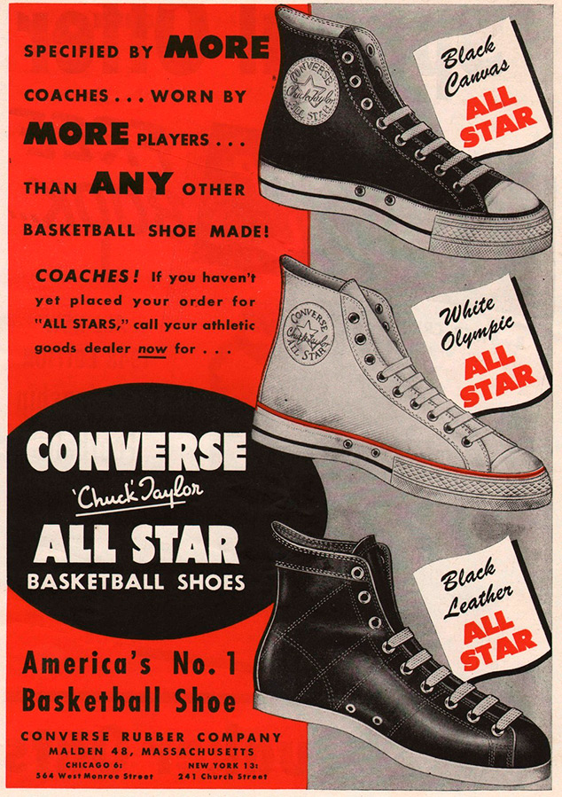 รองเท้าผ้าใบ Converse - ประวัติศาสตร์