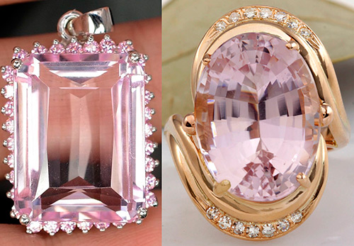 หิน Kunzite และเครื่องประดับที่ดีที่สุด