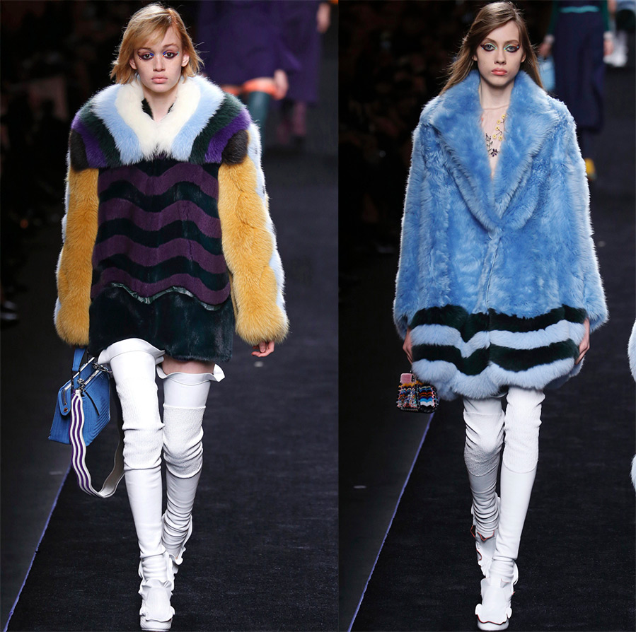 เสื้อโค้ทขนสัตว์แฟชั่น Fendi 2024-2025