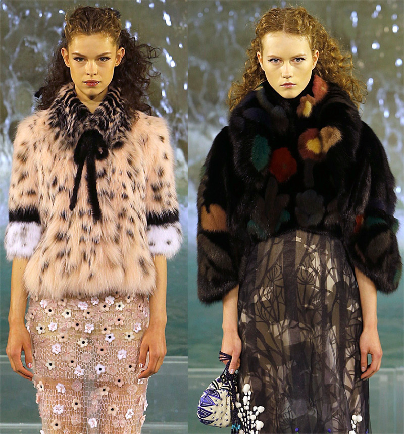 luxurious Fendi fur coats