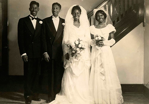 Black wedding in vintage photos