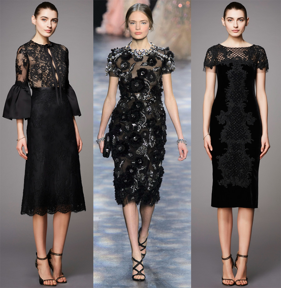 เดรสสีดำเจียมเนื้อเจียมตัวโดย Marchesa