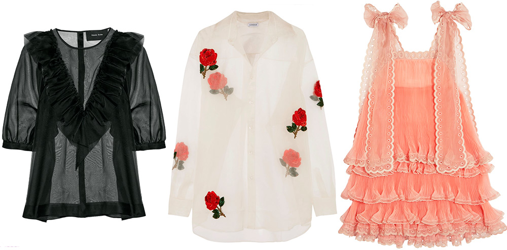 Organza blouses and dress