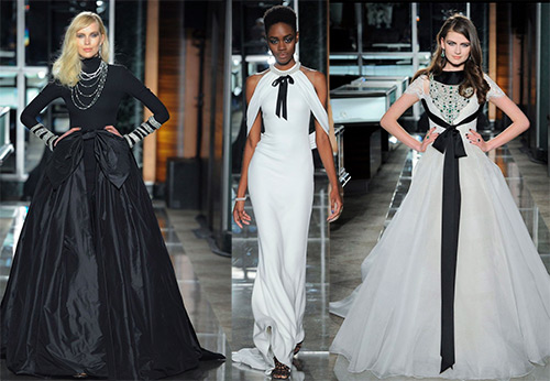 Black and white bridal collection Reem Acra