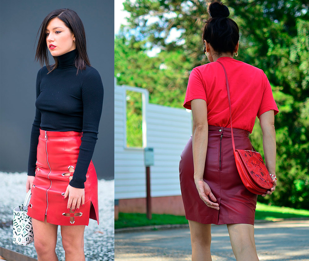 What to wear with a leather skirt