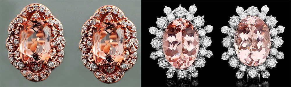 ต่างหู Morganite