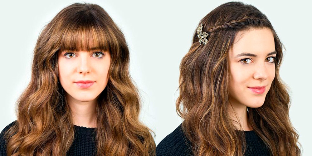 How to hide bangs in your hair