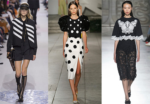 The best black and white looks and prints from fashion collections