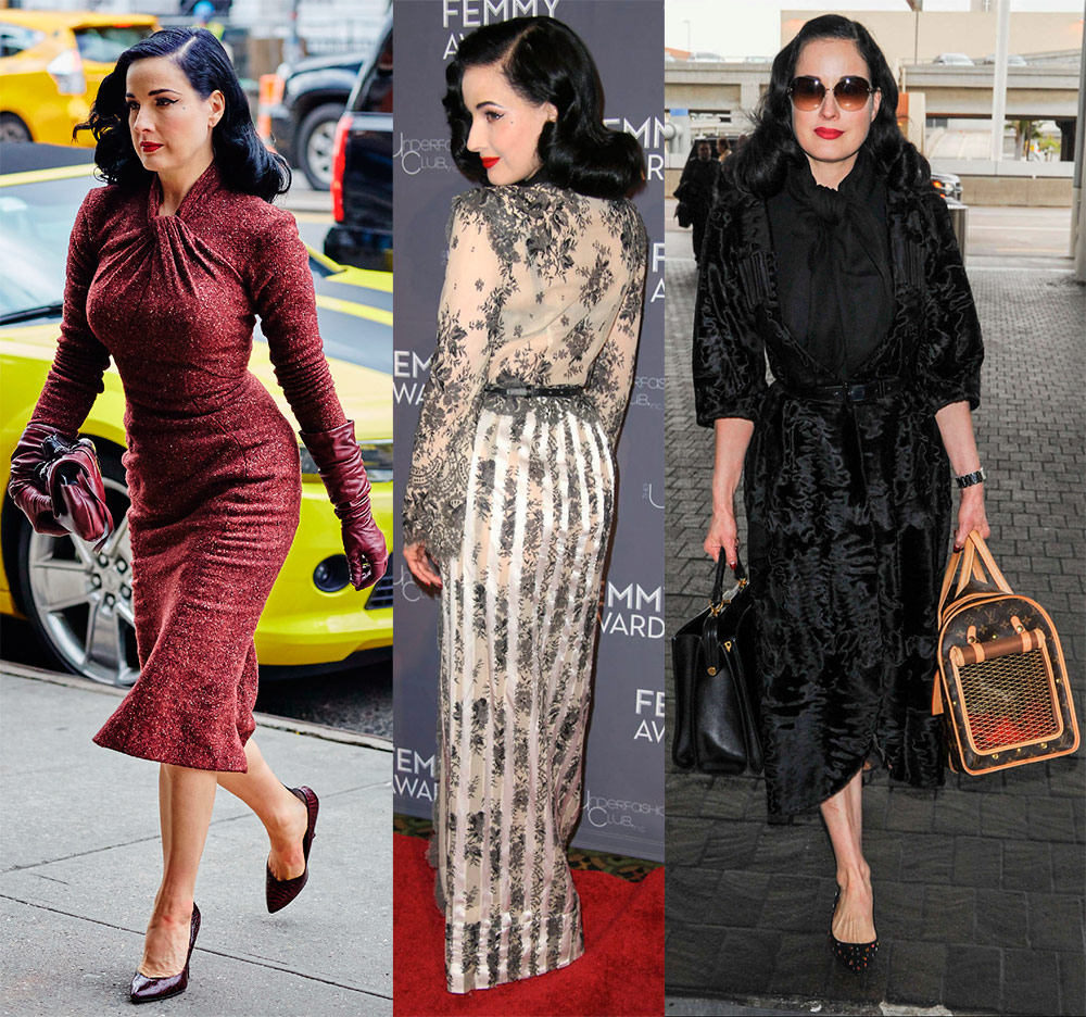 สไตล์เสื้อผ้าและการแต่งหน้าของ Dita Von Teese