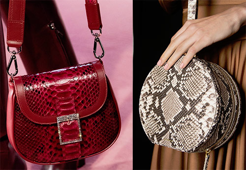 Women's snakeskin bags 2024-2025