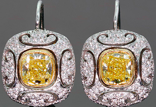 Gold jewelry with yellow diamonds for the new year 2024