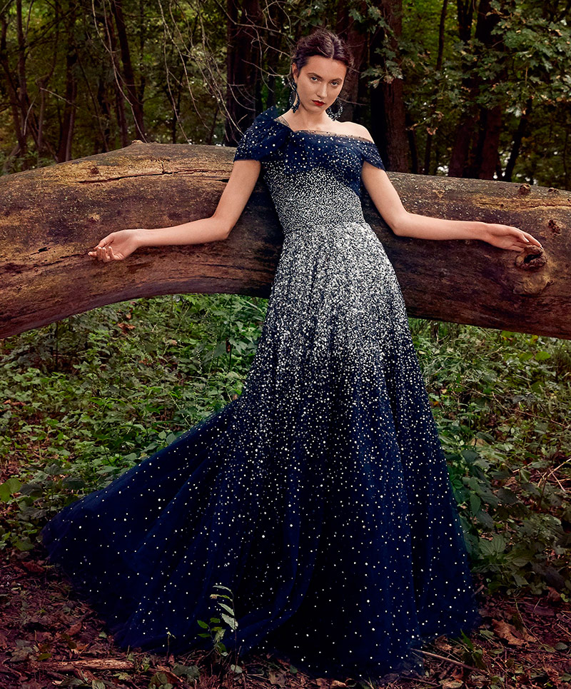 ชุดเดรส Navy Marchesa