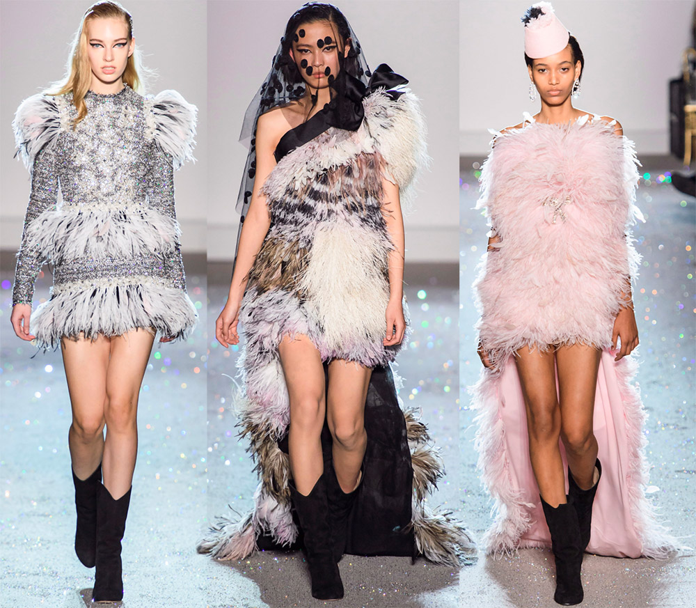 เดรสสวยด้วยขนนก Giambattista Valli