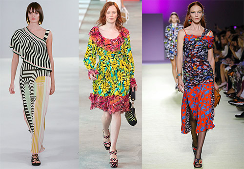 How designers mix prints in fashion looks 2024