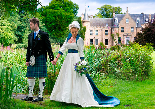 Scottish wedding - all focus on the groom