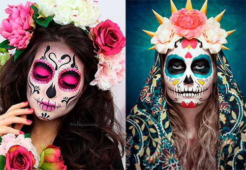 หน้ากากแห่งความตาย Calavera - กฎการแต่งหน้า