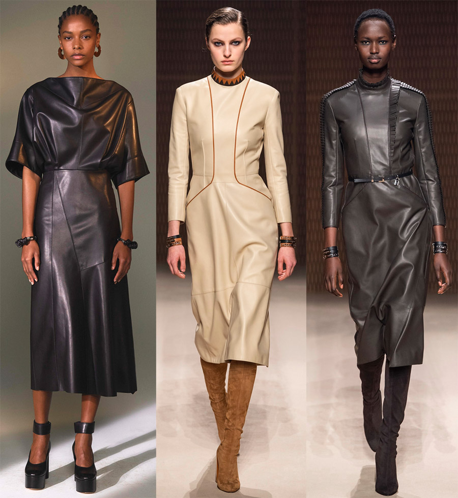 Closed leather dresses