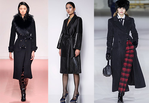 What black coats are in fashion in winter 2024-2025