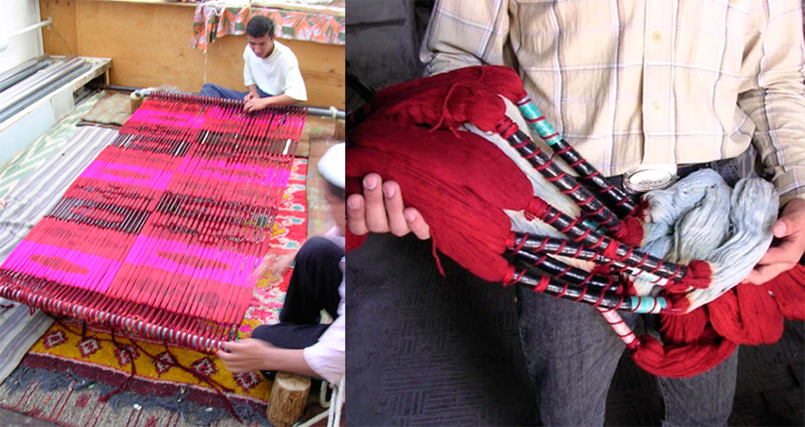 How ikat fabric is made