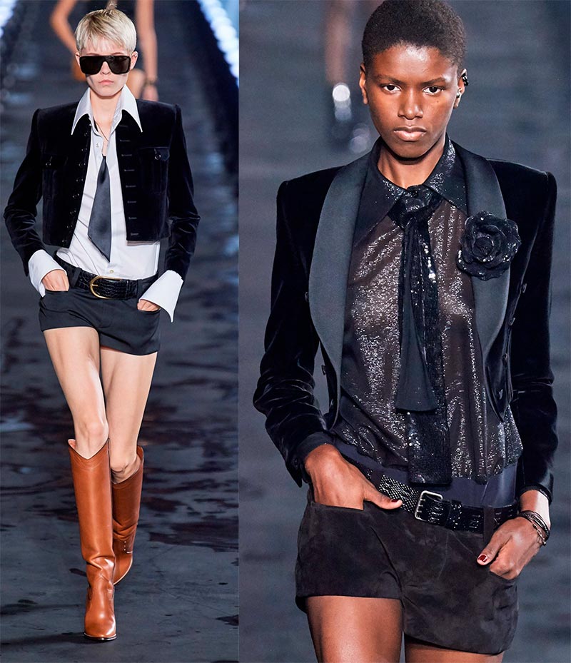 เนคไทสตรี Saint Laurent