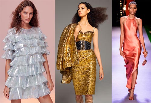 Shiny dresses: 60 best models for the holiday