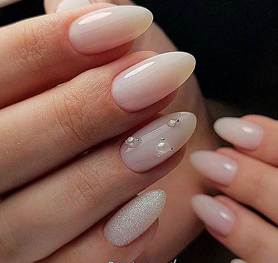 Delicate wedding manicure