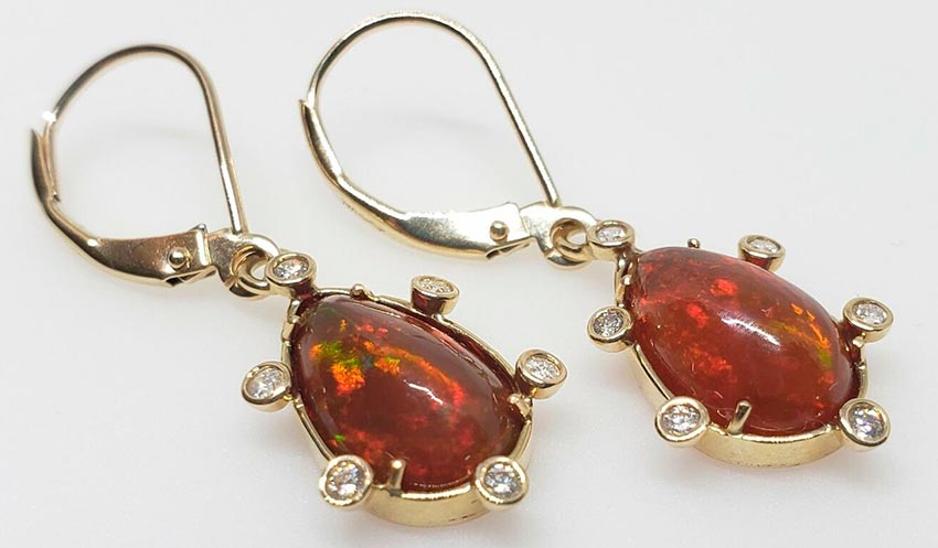 Fire Opal Earrings