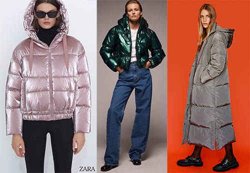 Fashionable down jackets in the mass market for the winter of 2024-2025