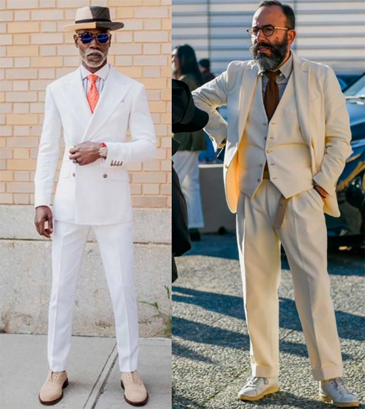 White suits for a man