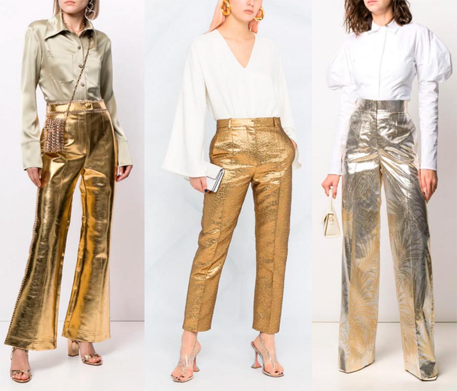 Women's gold pants