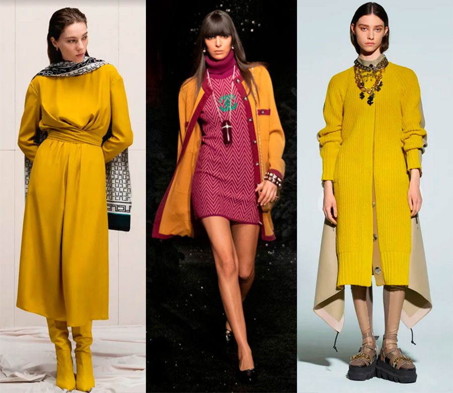 Mustard shades in clothes