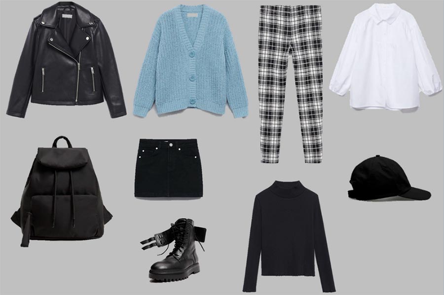 School capsule wardrobe